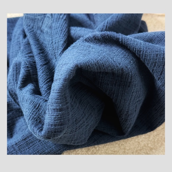 Madewell Texture + Thread Dress Navy Blue Faux Wrap Side Tie Sleeveless V-Neck… - Picture 10 of 15